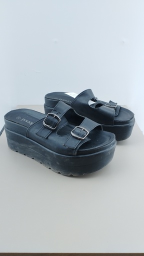 [P02372-08] SANDALIAS NEGRAS TODO PIEL T:37