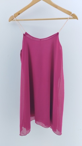 [P02521-08] VESTIDO MAGENTA ROSA T:L