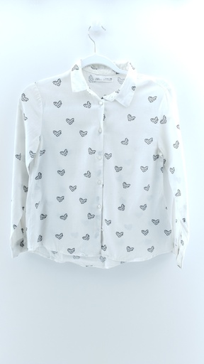 [P02776-18] CAMISA BLANCO ZARA KIDS T:12