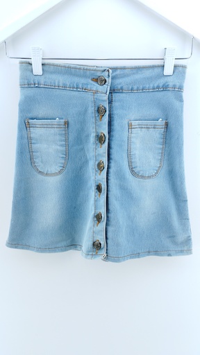 [P02806-15] FALDA CELESTE LUA JEANS T:36