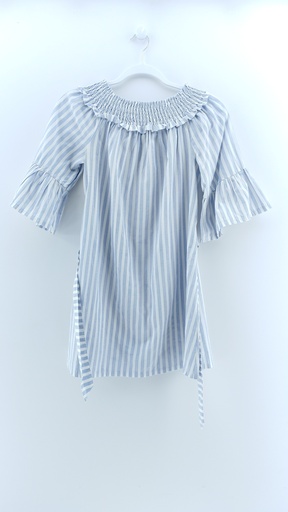 [P02815-02] BLUSA CELESTE BLANCO T:L