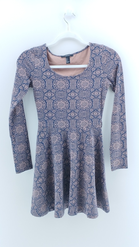 VESTIDO AZUL ROSA FOREVER 21 T:S