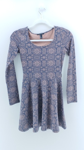 [P02903-02] VESTIDO AZUL ROSA FOREVER 21 T:S