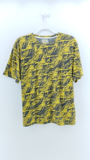 [P02956-05] REMERA GRIS AMARILLO READY TO SHINE T:M