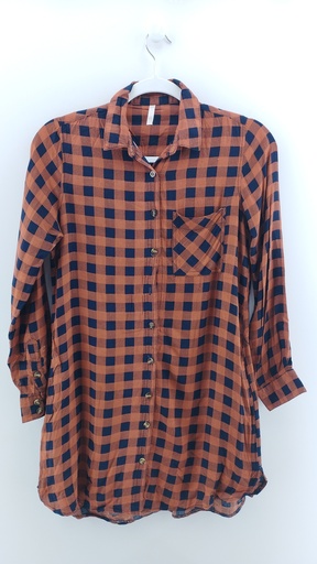 [P03388-04] CAMISA AZUL MULTICOLOR T:L