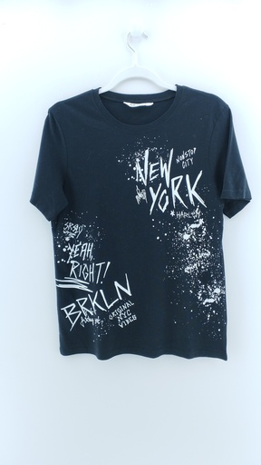 [P03478-28] REMERA BLANCO NEGRO HYM T:14