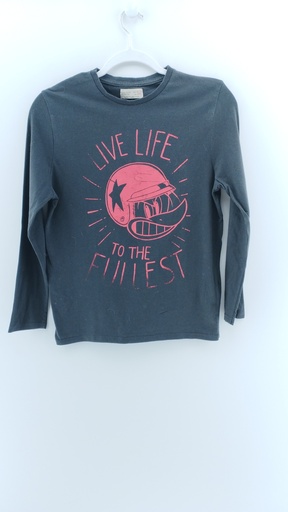 [P03478-29] REMERA NEGRA ZARA KIDS T:12