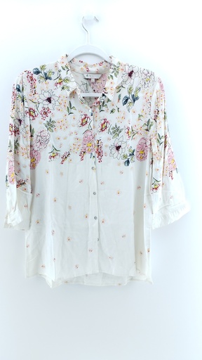 [P03562-09] CAMISA BLANCA MULTICOLOR T:M