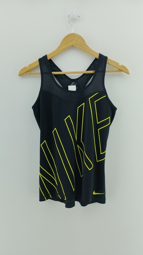 [P04705-5] Musculosa negra detalles fluor NIKE T:M