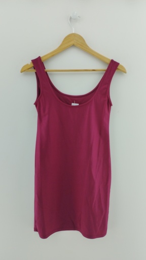 [P04707-4] Vestido bordo satinado T:M