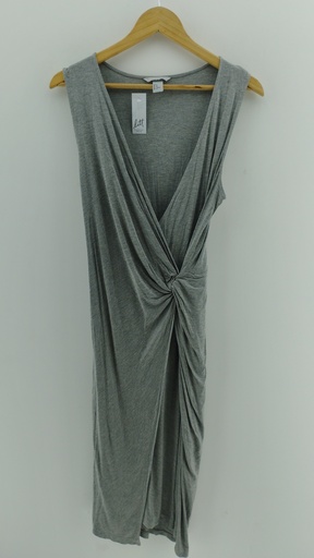 [P04709-6] Vestido gris lazo cruzado H&M T:M