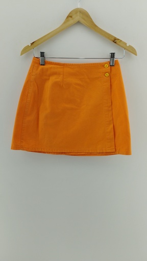 [P04711-2] Falda naranja botones amarillos T:38