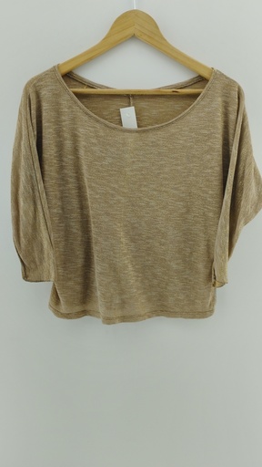 [P04716-5] Blusa brillos dorados T:L
