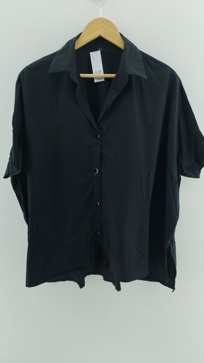[P04726-6] Camisa negra mangas cortas T:6