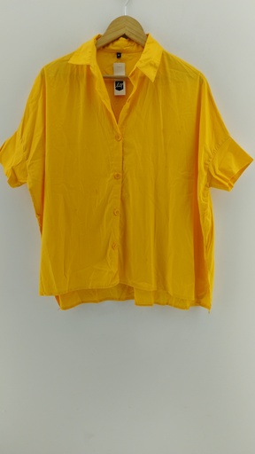 [P04726-7] Camisa amarilla mangas cortas T:M