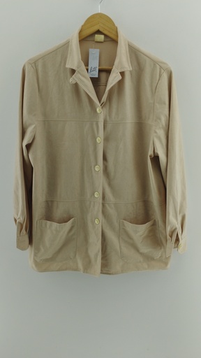 [P04725-4] Camisaco beige gamuzado T:40