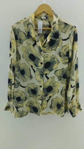 [P04727-3] Camisa blanca y crema floreada RESOURCE T:L