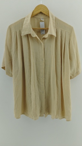 [P04735-2] Camisa beige mangas cortas MODAS DOSA T:L