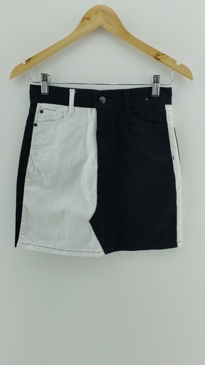 [P04738-4] Falda bicolor negro y blanco KOXIS T:2