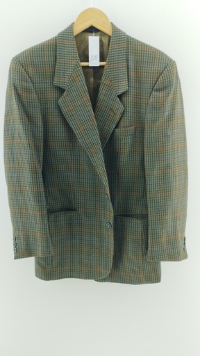 [P04746-2] Saco-blazer estampado p.d.G tonos verdes CACHAREL T:44