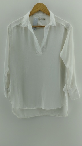 [P04755-2] Blusa manga larga blanca INEDITA T:S