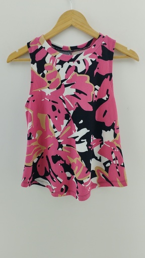 [P04755-8] Musculosa rosa manchas negras, blancas T:M