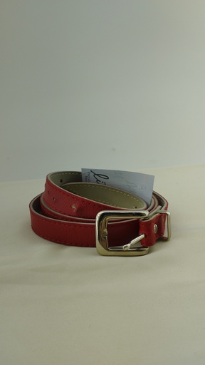 [P04795-2] Cinto rojo delgado minimalista