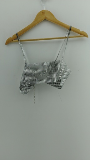 [P04819-4] Top strass plateado T:U