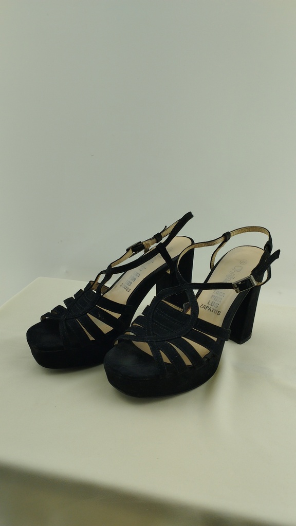 Zapatos negros cintas CHALADA T:37