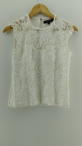 [P04870-8] Blusa blanca encaje MARKOVA T:L