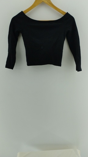 [P04892-5] Top negro espalda cruzada PULL&BEAR T:26